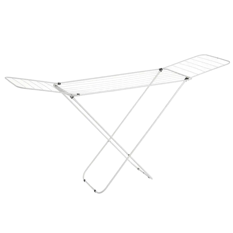 Tendedero de Ropa Plegable Lola Home con Alas Metálicas Blancas 182x95x47 cm