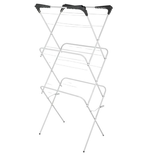 Tendedero de Ropa Plegable Max Home - Secador Vertical de 3 Niveles, Barras Extensibles, Estructura Metálica, Soporta 10 kg, Compacto 61x44x138 cm, Id