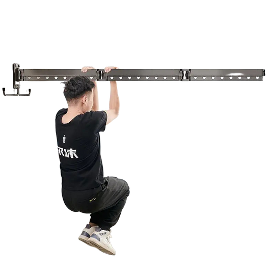 Tendedero de ropa plegable para balcón, secado telescópico, tendedero oculto, barra de secado para interior y baño