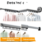 Tendedero de Ropa Plegable Retráctil para Pared - Ahorra Espacio