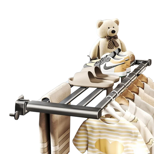 Tendedero de Ropa Plegable Versátil - Secador Portátil Ahorrador de Espacio, Sin Taladros, para Interior y Balcón
