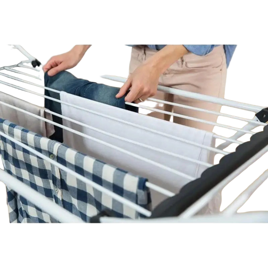 Tendedero de ropa plegable Vileda con aluminio, 20m de espacio de secado, 178x56x93 cm, diseño colapsable para fácil almacenamiento, perfecto para acc