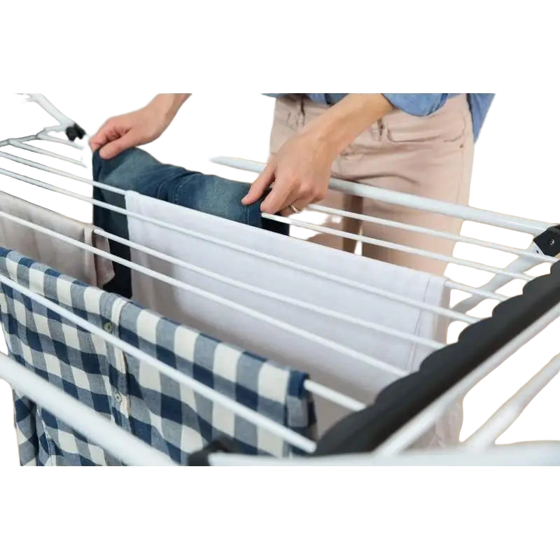 Tendedero de ropa plegable Vileda con aluminio, 20m de espacio de secado, 178x56x93 cm, diseño colapsable para fácil almacenamiento, perfecto para acc