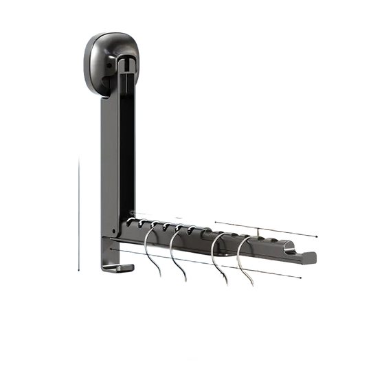 Tendedero de Ropa Plegable y Retráctil Portátil con Ventosa para Pared