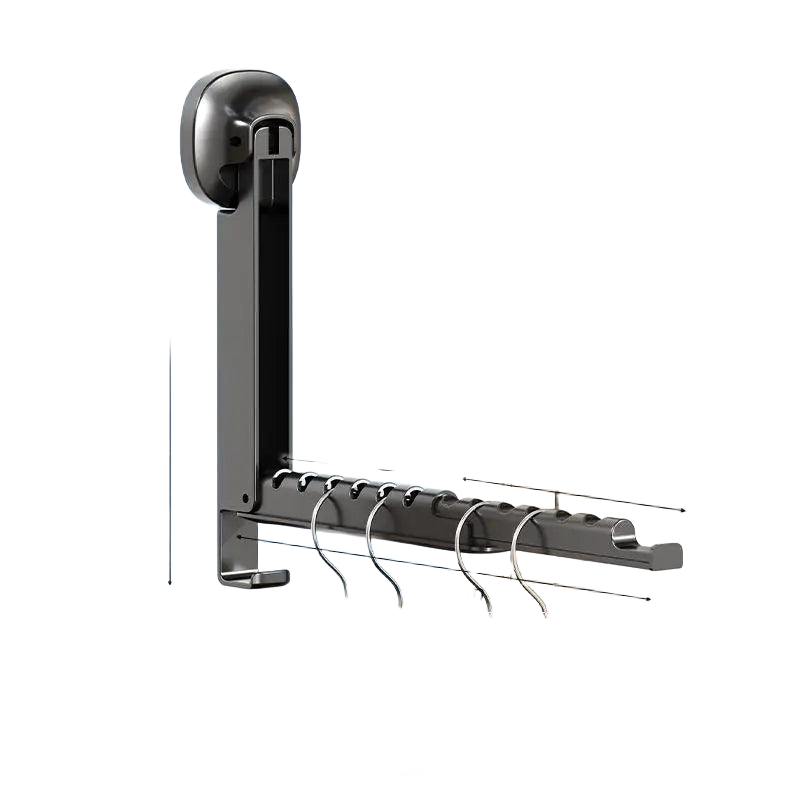 Tendedero de Ropa Plegable y Retráctil Portátil con Ventosa para Pared