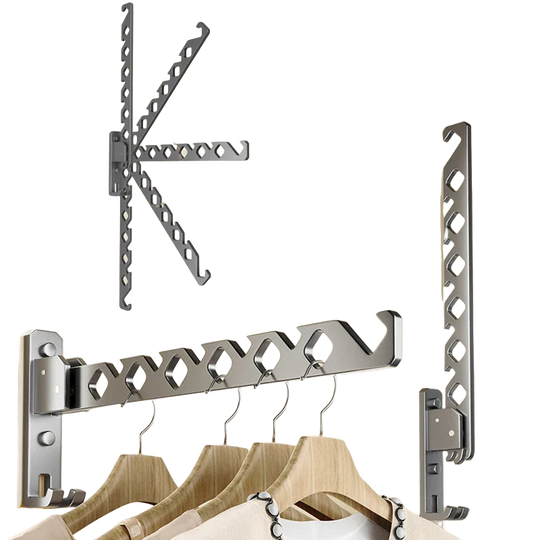 Tendedero de Ropa Plegable, Ajustable y de Pared con Gran Capacidad