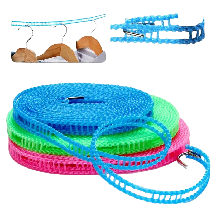 Tendedero de Ropa Portátil Multicolor 3/5/8M para Interior y Exterior