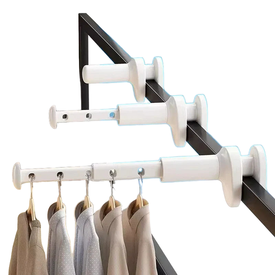 Tendedero de Ropa Portátil Plegable Reforzado para Marco de Ventana - Extensible para Viaje, Fácil Instalación y Transporte