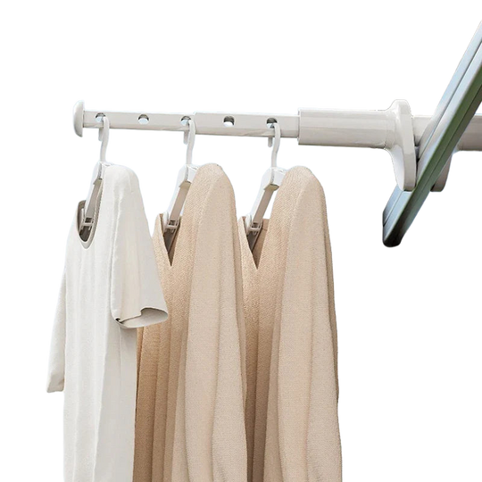 Tendedero de Ropa Portátil Telescópico, Colgador Extensible con Clip de PET para Ventana, Puerta de Armario, Dormitorio, Viaje, Ajustable