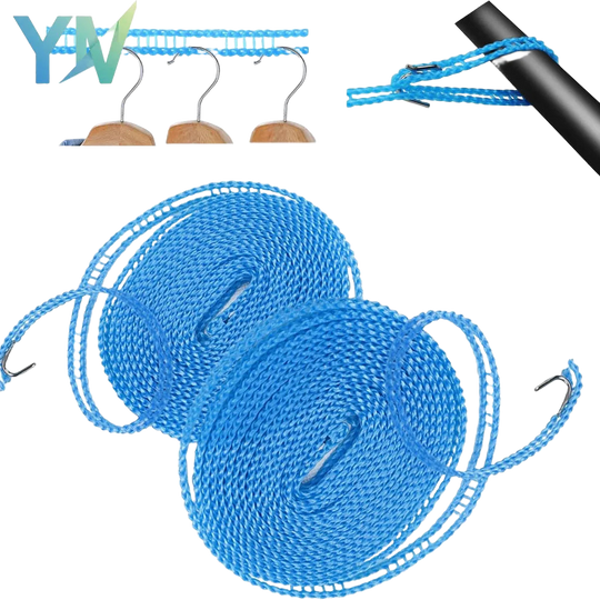 Tendedero de Ropa Retráctil Antideslizante y Antiviento para Interior y Exterior