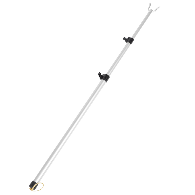Tendedero de Ropa Retráctil con Barra para Balcón - Plateado 125x7cm