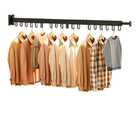 Tendedero de Ropa Retráctil de 1.2m para Pared, Plegable y Ahorrador de Espacio, Interior y Exterior