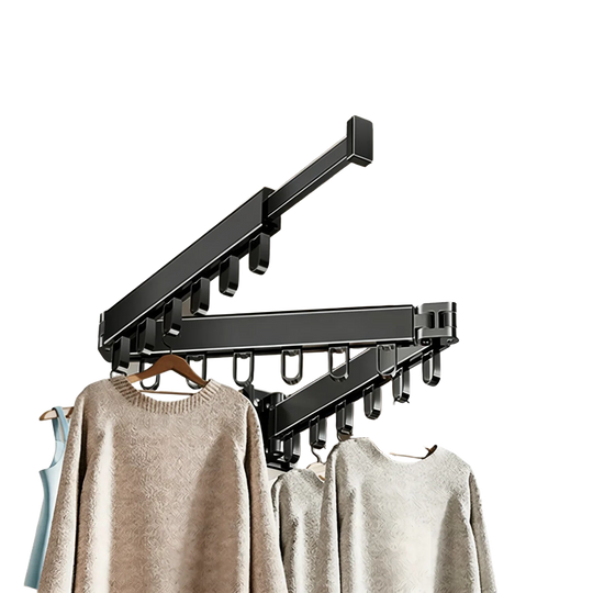 Tendedero de Ropa Retráctil de Aleación de Aluminio Anticorrosivo y Plegable, Ahorrador de Espacio, Montaje en Pared