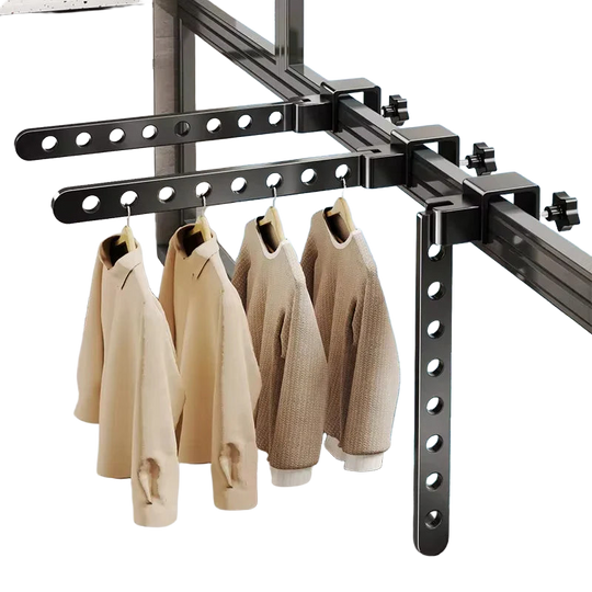 Tendedero de Ropa Retráctil de Aluminio para Ventana, Plegable y Ajustable