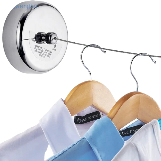 Tendedero de Ropa Retráctil de Cuerda, Acero Inoxidable, Organizador de Lavandería
