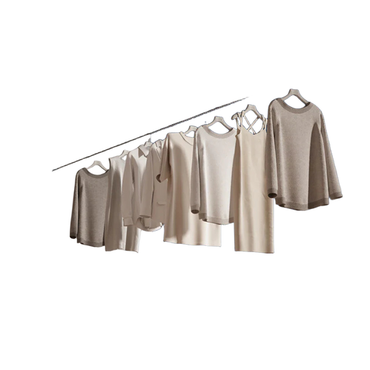 Tendedero de Ropa Retráctil de Doble Capa - Secadora de Ropa Extensible para Lavandería