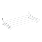 Tendedero de Ropa Retráctil de Pared 100cm - Karawan, Metal Blanco, 5 Metros, Acero Inoxidable