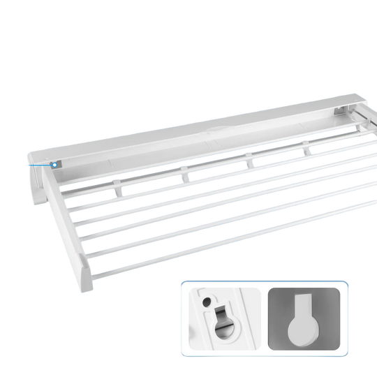 Tendedero de Ropa Retráctil de Pared 84cm Aluminio ABS 2kg