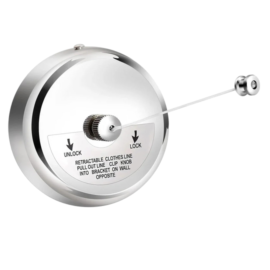 Tendedero de Ropa Retráctil de Pared, Cuerda Ajustable de 2.8 m para Interior y Exterior