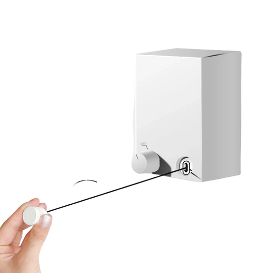 Tendedero de Ropa Retráctil Invisible de Acero Inoxidable - Colgador de Pared Sin Perforaciones
