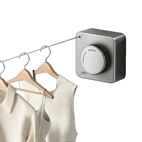 Tendedero de Ropa Retráctil Invisible de Acero Inoxidable para Balcón Interior