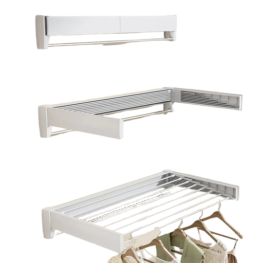 Tendedero de Ropa Retráctil Invisible de Pared para Baño, Balcón y Ventana