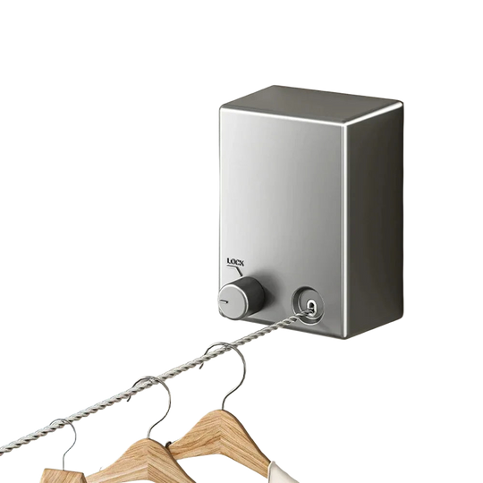 Tendedero de Ropa Retráctil para Interior y Exterior - Cuerda Invisible de Acero Inoxidable, 4.2m