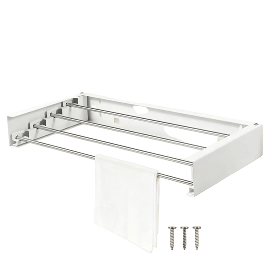 Tendedero de Ropa Retráctil Plegable de Acero Inoxidable para Interior