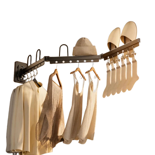 Tendedero de Ropa Retráctil Plegable de Pared