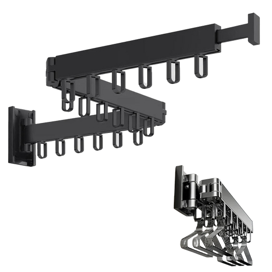 Tendedero de Ropa Retráctil Plegable de Pared para Lavandería