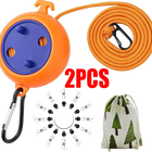 Tendedero de Ropa Retráctil Portátil Sin Perforaciones - Secador de Viaje Resistente al Viento para Camping