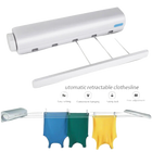 Tendedero de Ropa Retráctil Telescópico de Pared para Interior y Exterior