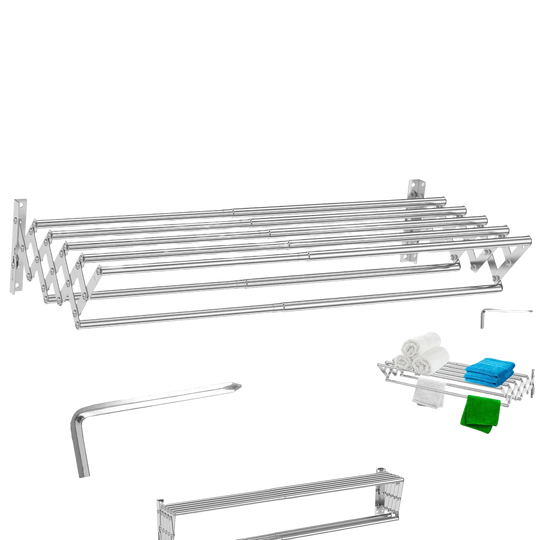 Tendedero de Ropa Retráctil y Plegable de Acero Inoxidable para Pared