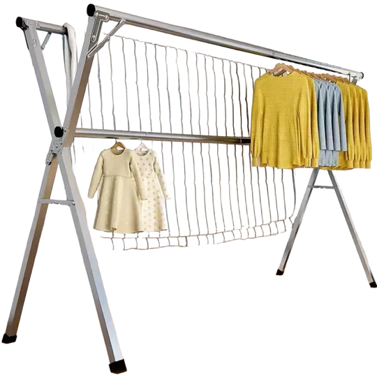 Tendedero de Ropa Retráctil y Plegable para Balcón de Acero Inoxidable