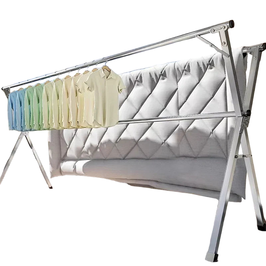 Tendedero de Ropa Retráctil y Plegable para Balcón Interior, Acero Inoxidable