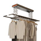 Tendedero Eléctrico Inteligente con Control Remoto, Secador de Ropa Plegable de Cuatro Postes para Balcón