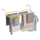 Tendedero Newlux Balcón V9 Blanco Extensible, ajustable 52.5-92.5 cm, acero inoxidable, 9m de secado, plegable para 29 prendas, interior/exterior
