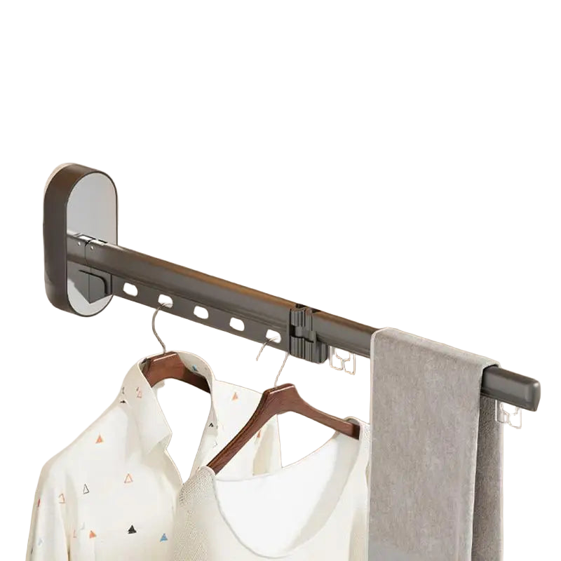 Tendedero Plegable de Pared con Ventosa y Varilla Retráctil Reutilizable