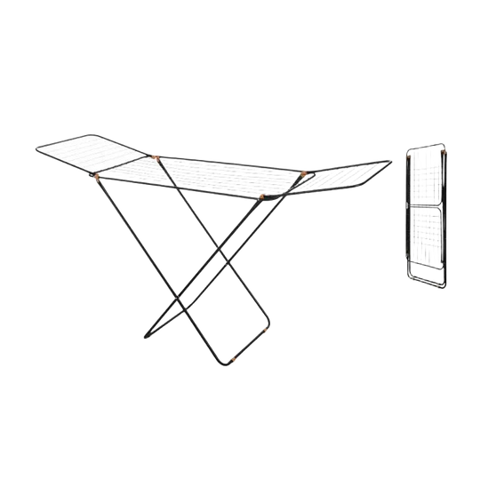 Tendedero plegable M2 Tec con alas extensibles, 182x95x47 cm, acero inoxidable, perfecto para uso interior y exterior, soporta hasta 20 kg, diseño aho