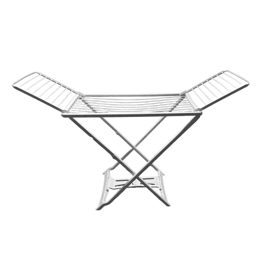 Tendedero plegable Maxia Market 20m - Secador de resina para interior/exterior, blanco, diseño duradero y ahorro de espacio