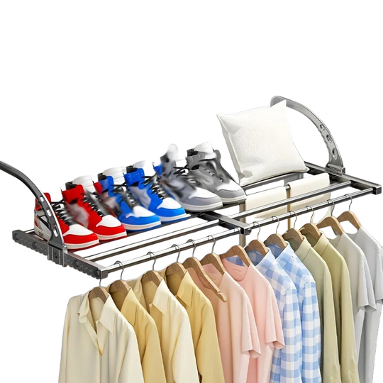 Tendedero Retráctil Ajustable para Balcón y Ventana, Organizador de Ropa Multifunción