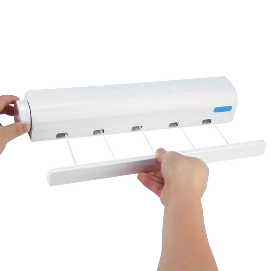 Tendedero Retráctil de Cuerda 3.75m 5 Hilos - Cuerda para Secar Ropa de Pared