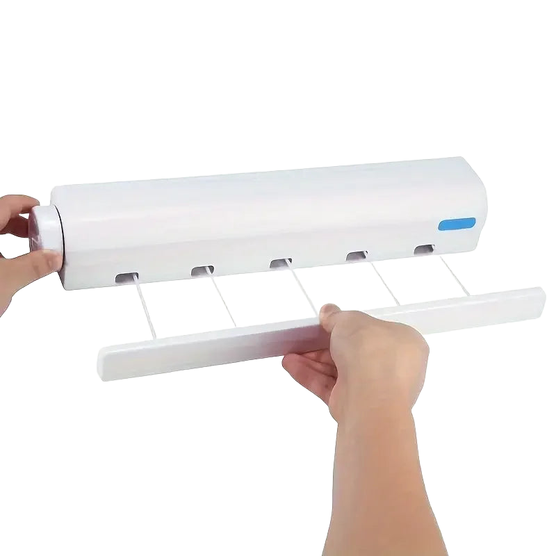 Tendedero Retráctil de Cuerda 3.75m 5 Hilos - Cuerda para Secar Ropa de Pared