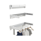 Tendedero Retráctil de Pared 60lb - Perchero Plegable para Toallas de Aluminio Resistente
