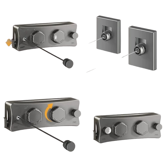 Tendedero Retráctil de Pared de Doble Línea para Exterior