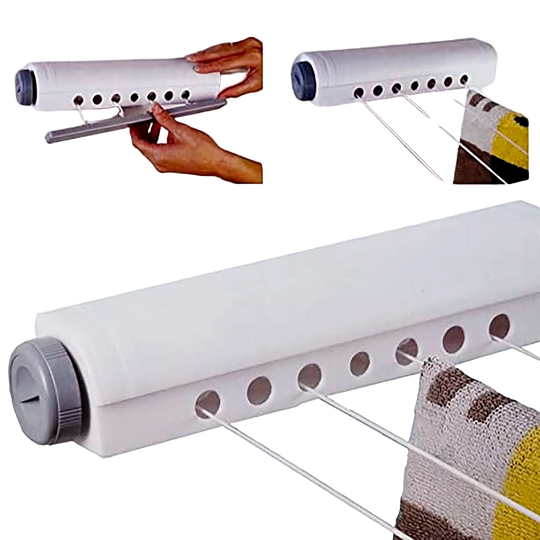 Tendedero Retráctil Exterior Extensible 15 o 21.6 Metros con Hardware Incluido - 5 o 6 Cuerdas