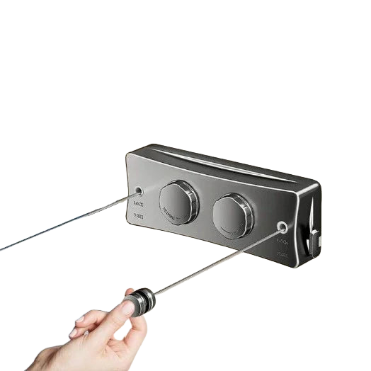 Tendedero Retráctil Invisible de Pared de Acero Inoxidable Doble Cable