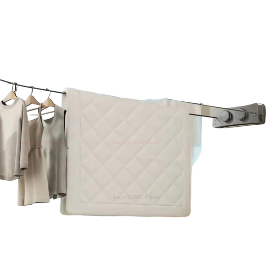 Tendedero Retráctil Invisible Doble Capa para Interior y Exterior