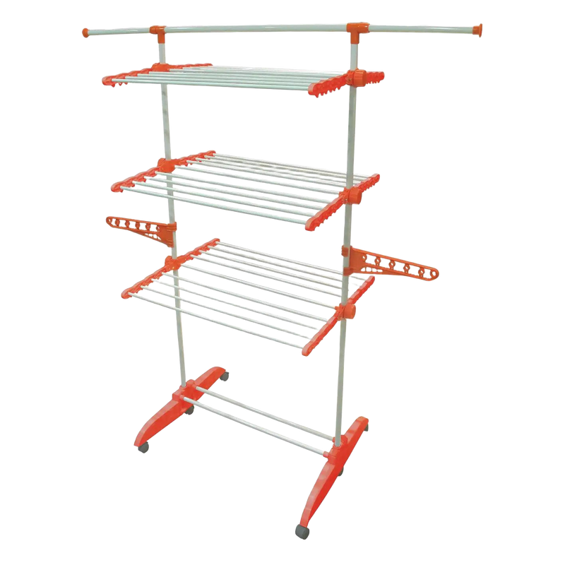 Tendedero Vertical Plegable BeproHome Tendospazio - 24m de Espacio, 20kg, 72 Ganchos, Ruedas