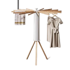 Tendedero de Ropa Plegable Tripode Giratorio - Secador de Suelo para Balcón y Dormitorio